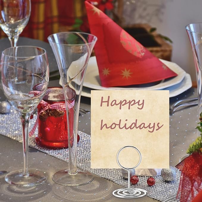 26Pcs Place Card Holder, Table Number Holders, Wire Picture Holder, Small Size - Image 5