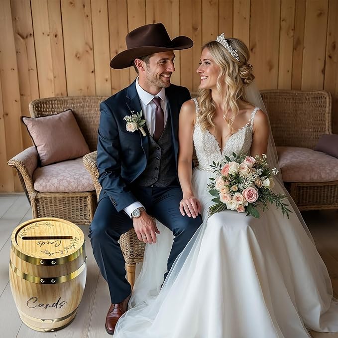 OurWarm Wooden Wedding Card Box - Image 7