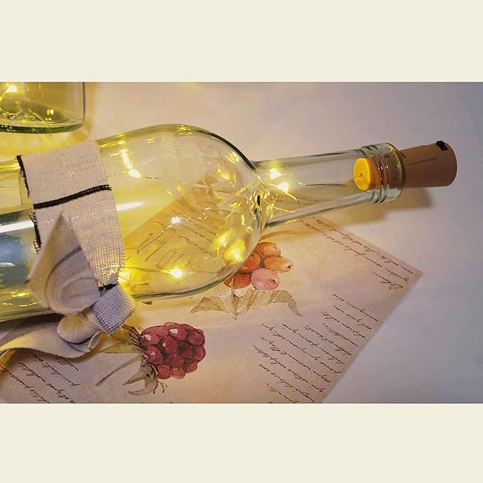 12 Pack 20 LED Wine Bottle Cork Lights, Fairy Mini String Lights Copper Wire - Image 6