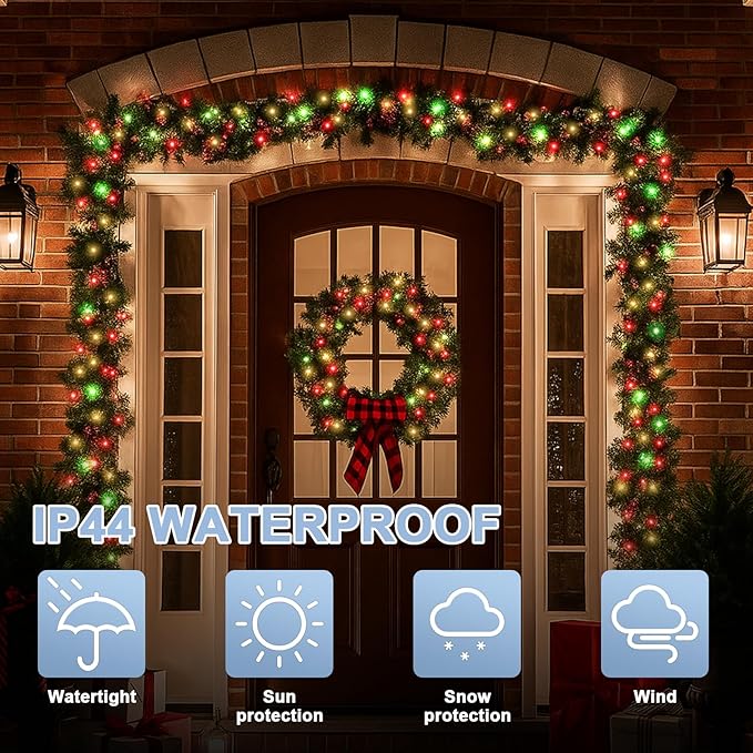 LAMPHOME 66ft Christmas Decorative Mini Lights, 200 LED Transparent Wire Fairy - Image 2