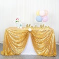 ShinyBeauty Gold Table Cloths for Party 2 Packs, 72X72 Inch Sequin Tablecloths by ShinyBeauty