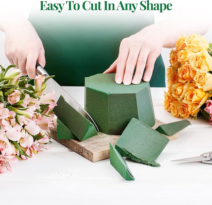 2 Pcs Floral Foam Blocks Florist Flower Foam Green Bricks Applied Dry or Wet - Image 4