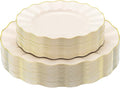 60Pcs Heavy Weight Ivory Plastic Plates by ISFANGCO