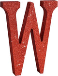 TONIFUL 8 Inch Red Glitter Letter W Table Centerpiece A-Z Red Birthday Party by TONIFUL