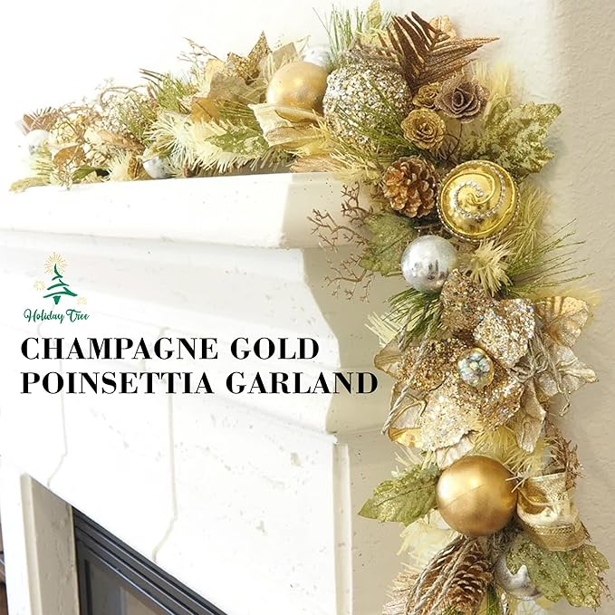 5 ft Christmas Garland for Mantle Unlit Garland for Stairs Railing, for Table - Image 2