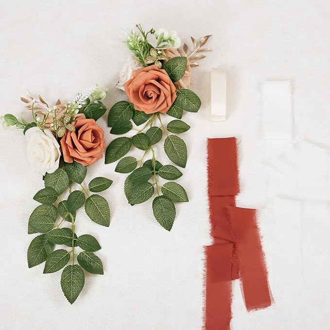 Wedding Aisle Decorations for Wedding Ceremony Set of 10 Pew Flowers for Church - Image 5