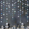 Iridescent 10th Birthday Decorations Number 10 Circle Dot Twinkle Star Garland by pinkblume