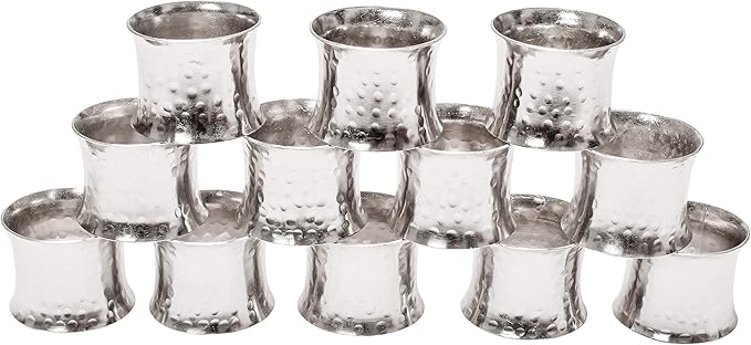 Silver Napkin Rings-12 PCS Heavy Duty Metal Spiral Napkin Rings, Handcrafted - Image 9
