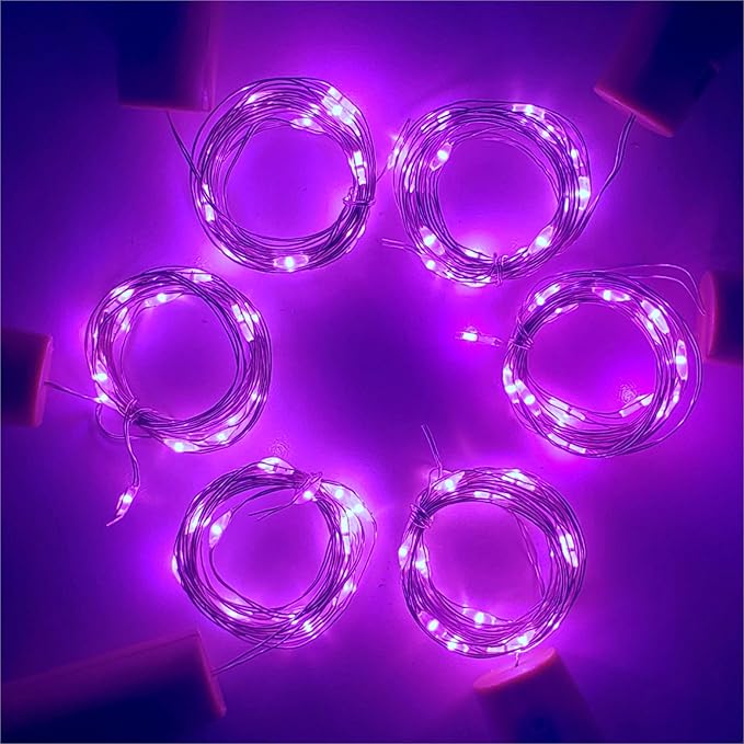 Wine Bottle Lights with Cork, Battery Operated 20 LED Cork Shape Silver Wire - Image 7