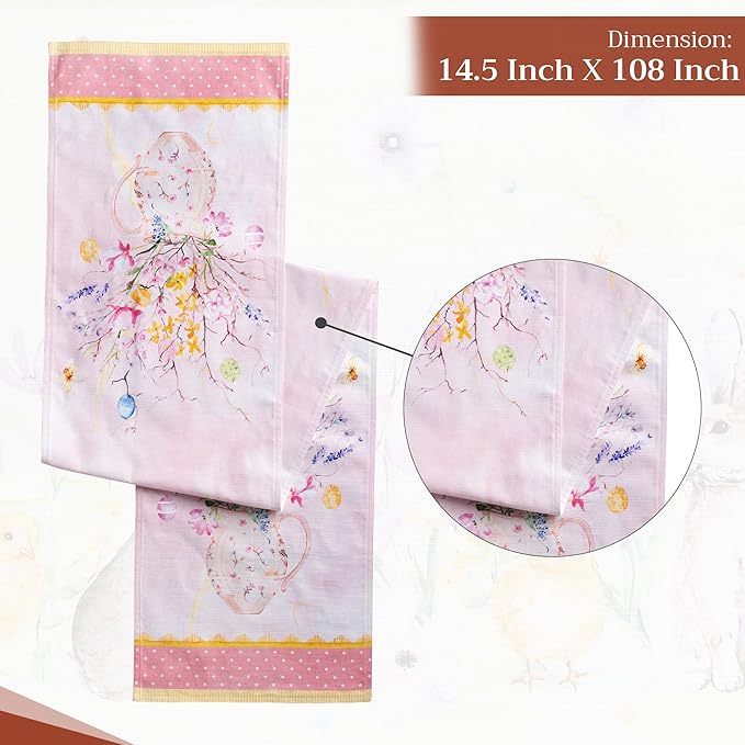 Maison d' Hermine Table Runner 100% Cotton Double Layer Table Runners 108 - Image 4