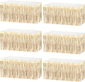 6 Pack 29x108 Inch Metallic Foil Fringe Tinsel Table Skirts Banner by AIKENLIN