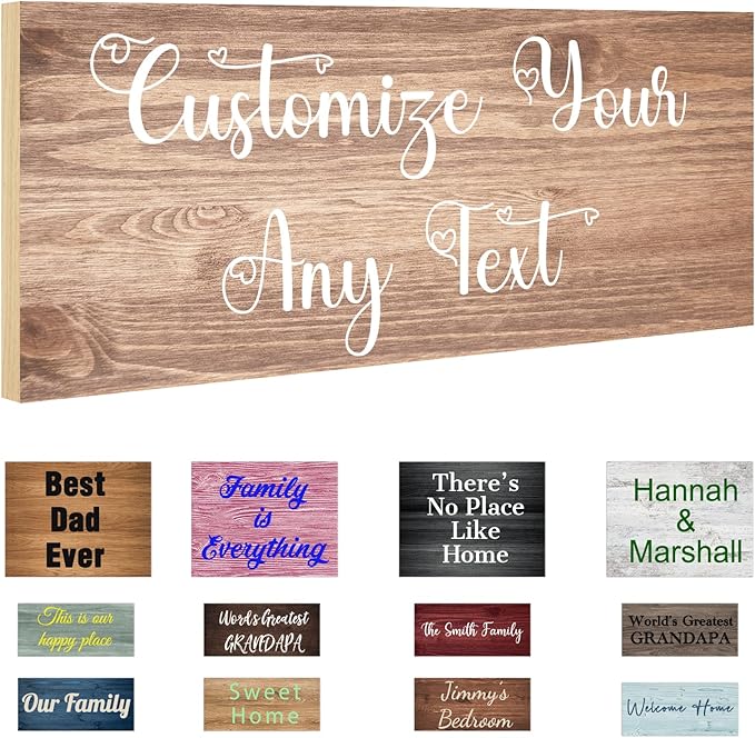 Custom Sign Personalized Wooden Signs by Qingxily