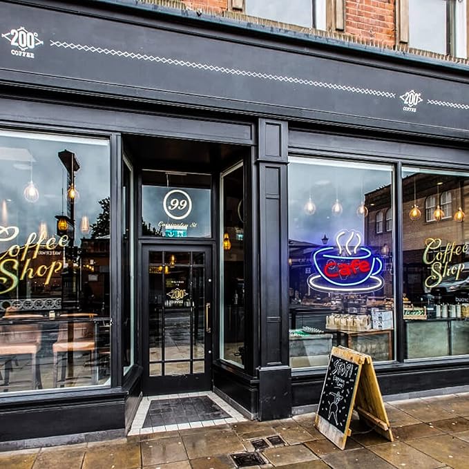 Cafe Neon Sign for Coffee Bar Pub Decor, Led Light of Cafe, USB Power Supply - Image 6