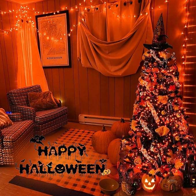 YEGUO 165ft 500 LED Halloween Lights Outdoor Waterproof, 8 Modes Clear Wire - Image 4