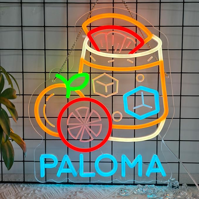 CNBEYOUNG Paloma Neon Sign, Neon Lights Hanging Wall Art Decoration - Image 6