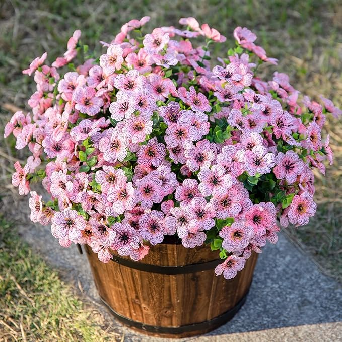 HyeFlora Artificial Flowers for Outdoor Indoor Garden Home Decoration, Faux - Image 6