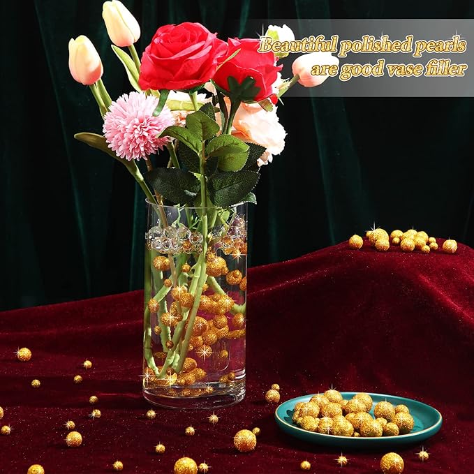 150 Pieces Vase Filler Faux Pearls Vase Makeup Beads No Hole Gloss Bead Mixed - Image 4
