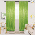 ShinyBeauty 4x10ft Olive Green Sequin Backdrop | 2 Panels Glitter Curtains by ShinyBeauty