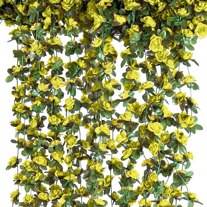 8 Pcs x 8.2 ft Flower Garland Artificial Rose Vine Flowers - Image 5