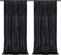 9.6x8FT Black Sequin Curtains: Photo Backdrop Drapes 2 Pieces 4.8x8FT Birthday by MoKoHouse