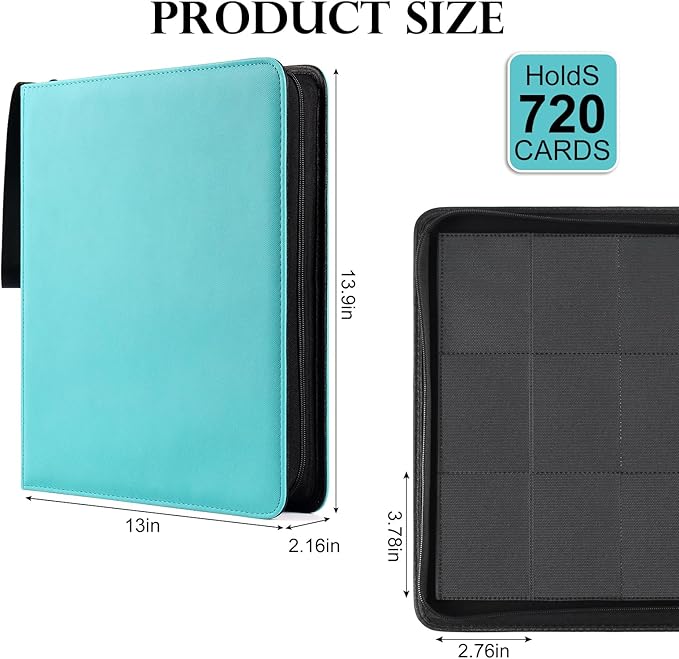 GEAoffice 12 Pocket Card Binder Side Loading Holds 720 Cards, Ringless Trading - Image 4