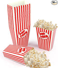 50 Pcs Small Popcorn Boxes for Party 5.5 Inches Tall Red & White Striped by Unknown