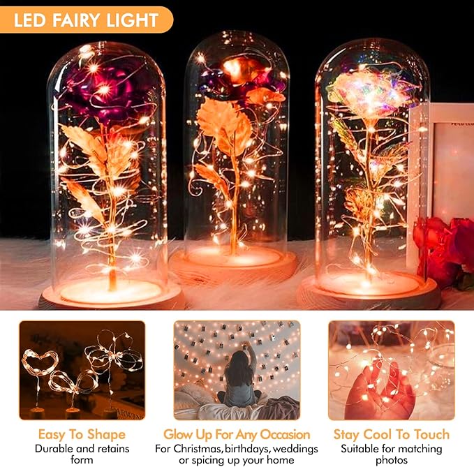 12 Pack Fairy Lights Battery Operated String Lights，7FT 20LED Waterproof Silver - Image 4