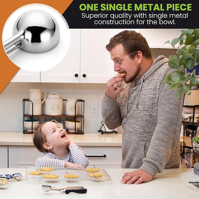 Spring Chef Medium #40 Stainless Steel Cookie Scoop - Image 3