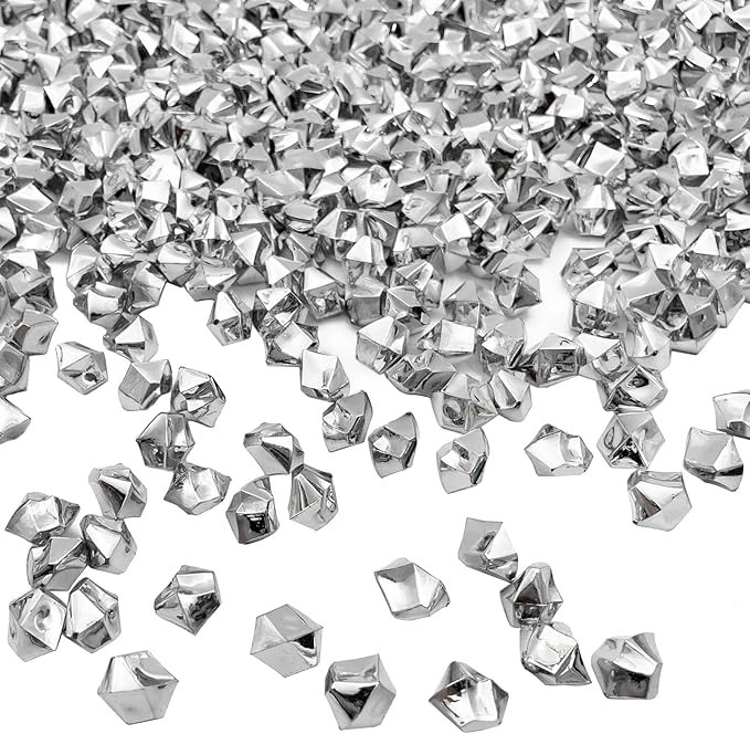 Fake Crushed Ice Cubes, Vase Fillers, 11 * 14 mm 650 pcs Reusable Fake Ice by LYFJXX