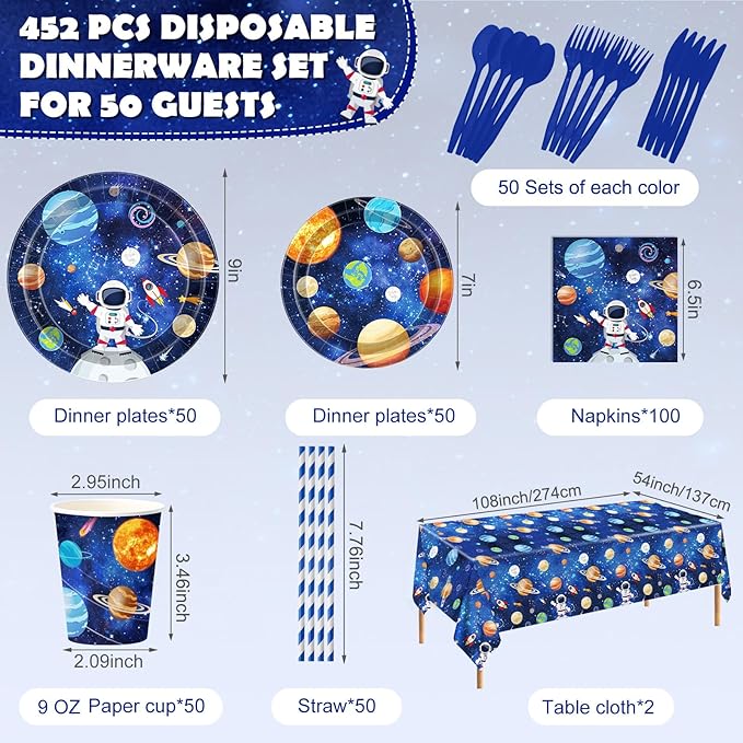 452 Pcs Space Birthday Party Decorations - Image 2