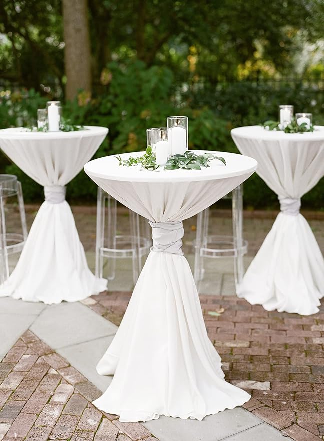 fani 12 Pack 90 Inch Round Tablecloth, Washable Fabric Table Cover - Image 6