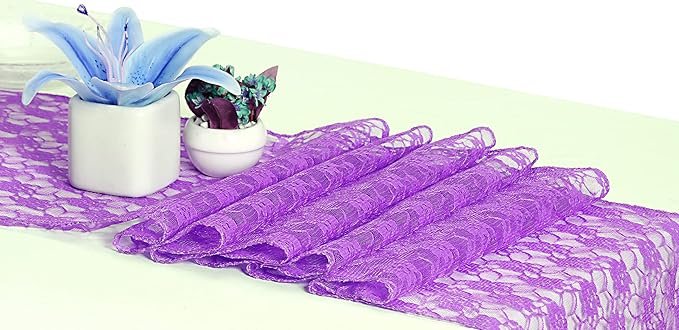 MDS Pack of 25 Wedding 12 x 108 inches Lace Table Runner - Image 2