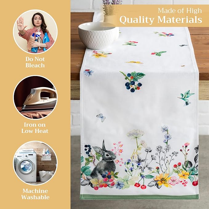 Maison d' Hermine Table Runner 100% Cotton Double Layer Table Runners 72 inches - Image 3