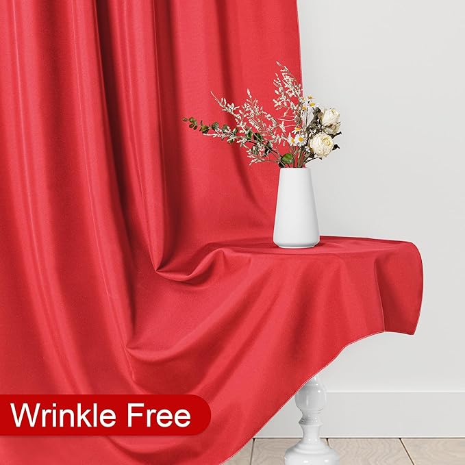 DWCN 10x7 FT Red Backdrop Curtains - Image 5