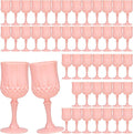 Plastic Vintage Wine Glasses 7OZ Plastic Goblets Vintage Drinking Glasses 48PCS by JLYLOL