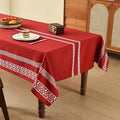 Celtic Knot Table Cloth Rectangle Table 57x118 Inches Waterproof Hot Red by WAITERTREE