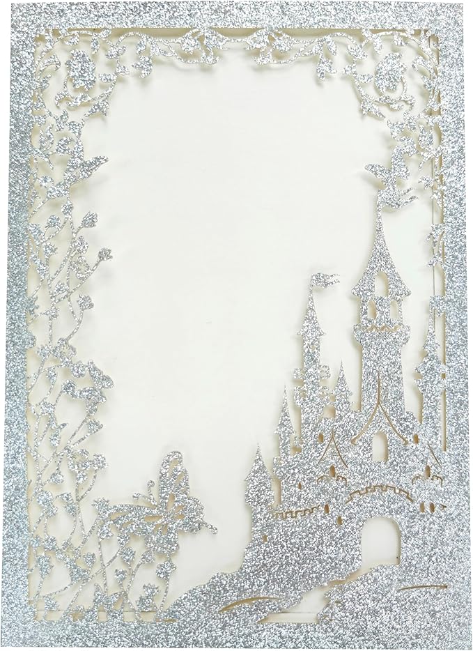 20PCS Castle Pocket Invitations, Quinceanera Invitations by JOACHUUY