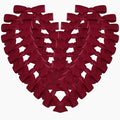 50pcs 1-1/2" Burgundy Satin Ribbon Bows Without Twist Ties Giant Bows by Micomon