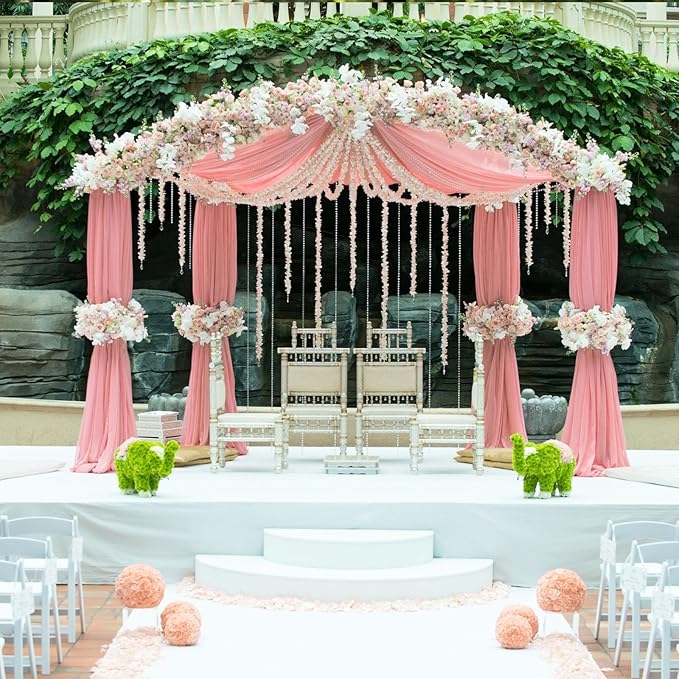 10 x 7 Feet Peachy Backdrop Curtain - Image 3