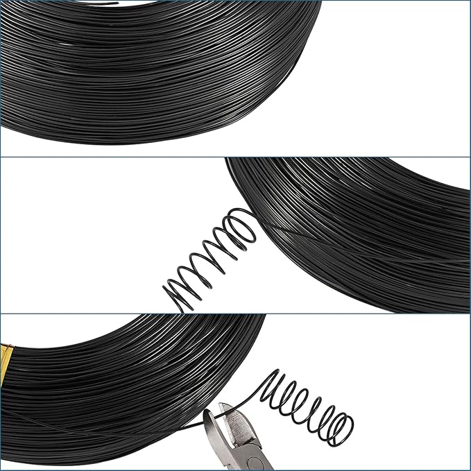 Fashewelry 984 Feet 0.8mm Black Aluminum Wire Bendable Metal Craft Wire String - Image 4