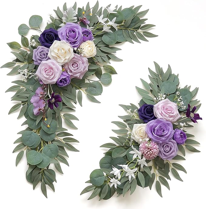Faux Flower Swag Set of 2 for Wedding Welcome Signs Floral Decorations by Love%C2%A0Every%C2%A0Bit%C2%A0of%C2%A0Life