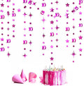 Hot Pink 10th Birthday Decorations Number 10 Circle Dot Twinkle Star Garland by pinkblume