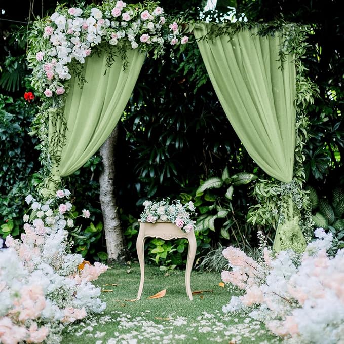 VOK Wedding Arch Draping Fabric Chiffon Fabric, 29in x 18Ft Sheer Chiffon - Image 6