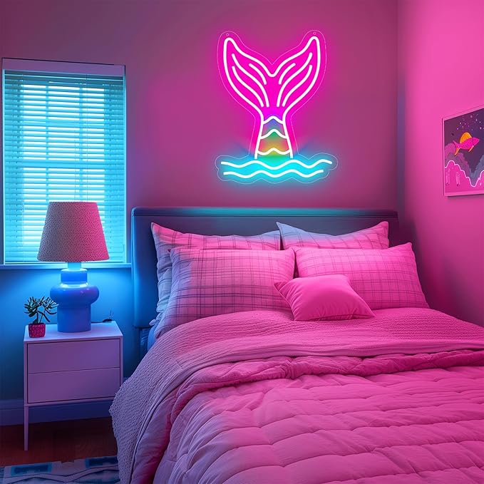 Mermaid Tail Neon Sign Dimmable Mermaid Neon Signs - Image 8