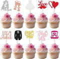 30 Pack Bride to be Cupcake Toppers Glitter Diamond Ring Love I Do Cupcake by YCTHUNFISH