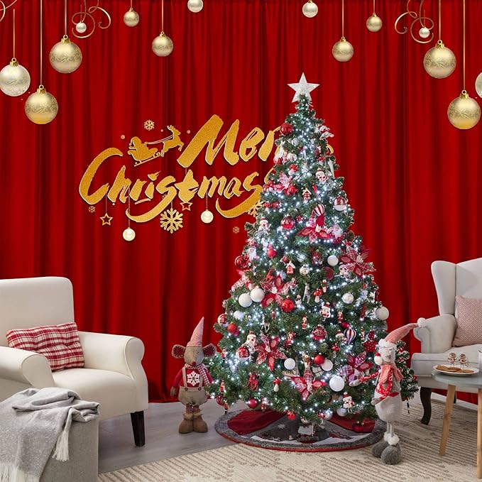 10ft x 8ft Red Backdrop Curtains - Image 7