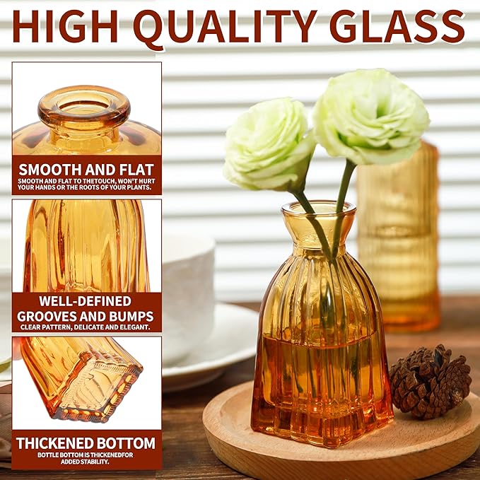 Vintage Small Glass Vases Set of 10, Mini Bud Vases - Image 7
