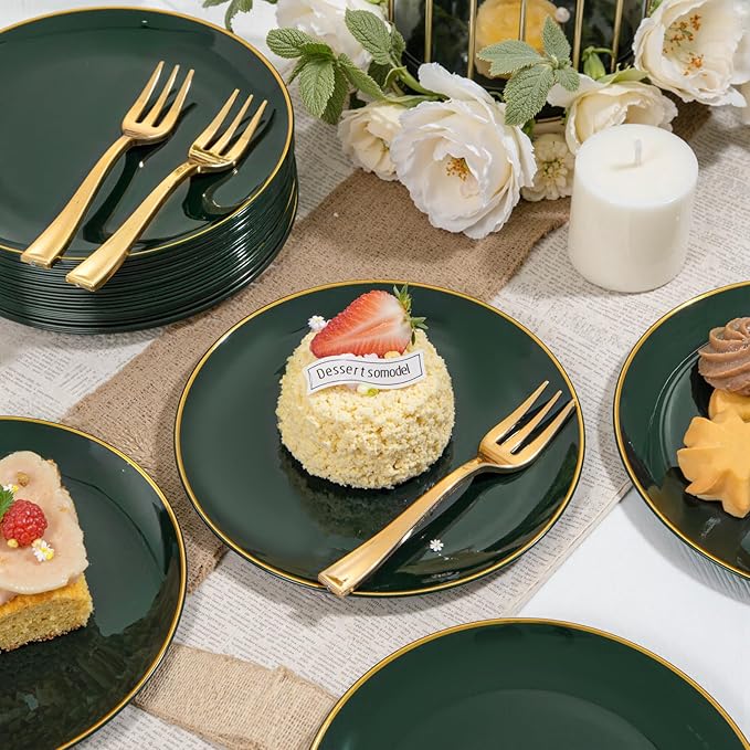 Festiva 200Pcs Green Dessert Plates 6.3" - Image 6