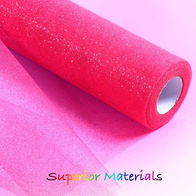 Sparkling Tulle Rolls, 15” by 30 Yards Glitter Tulle Spool Ribbon Fabric - Image 4