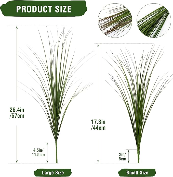 48PCS Fake Plants Artificial Wheat Grass Greenery Plastic Plants Fake Grass - Image 4